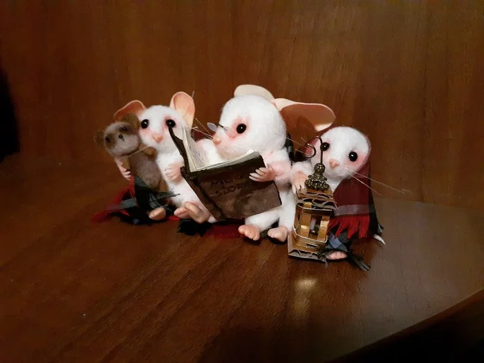 My mice - My, Elenamouse, Mouse, Dry felting, Needlework without process