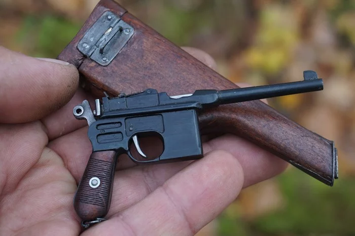 Miniature shooting Mauser S.96 - My, Mauser, Weapon, Homemade, Article, CNC, The photo, Video, Longpost