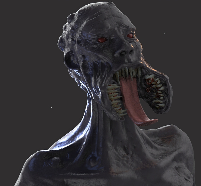 Кровосос ( лайт версия :D ) 3D моделирование, Zbrush, Keyshot, 3D, 3d модель, Рендер, 3д рендер, Арт, Длиннопост