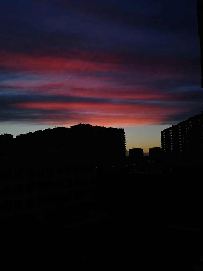 Sky - My, The photo, Sky, Sunset, The clouds, Clouds, Longpost