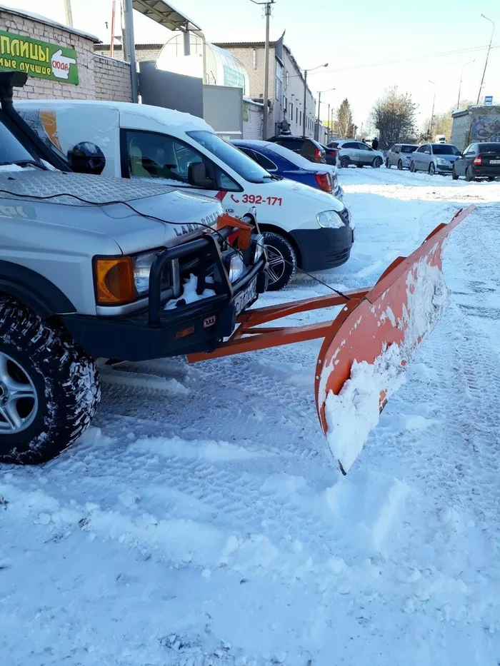 This is how we clear snow at work - My, Snow removal, Land rover, Discovery, Snow, Longpost