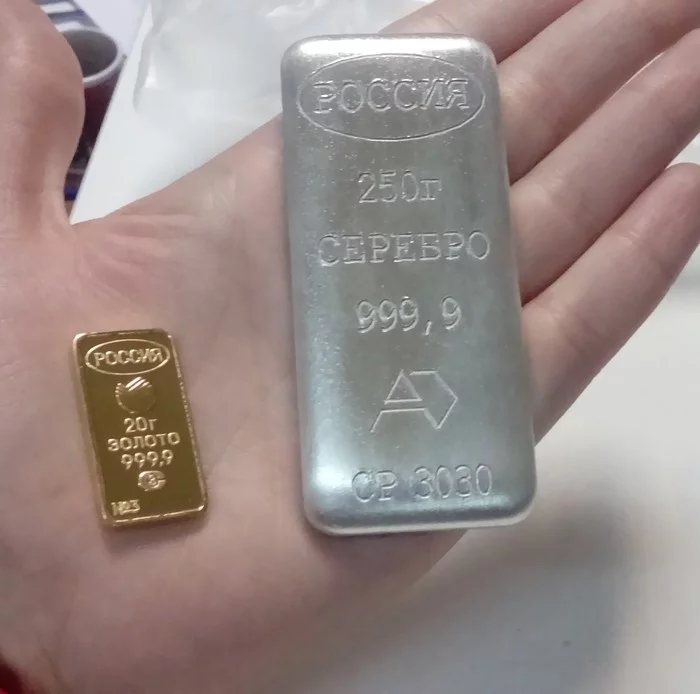 Gold-silver - My, Silver, Gold, Bars