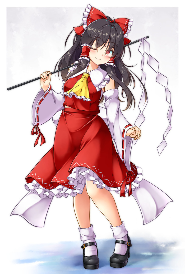 Hakurei Reimu Touhou, Hakurei Reimu, Anime Art, ,  , Aka tawashi