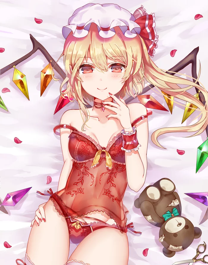 Flandre Scarlet - NSFW, Touhou, Flandre Scarlet, Anime Art, Аниме, Natsupi