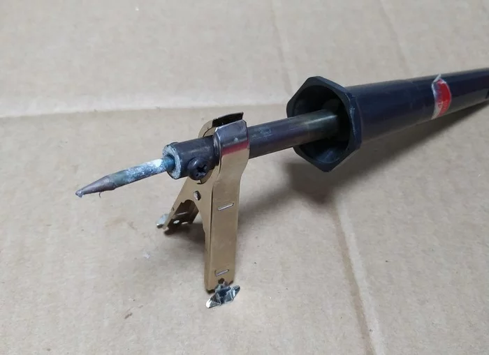 Microlifehack with a soldering iron - My, Электрик, Soldering iron, Life hack