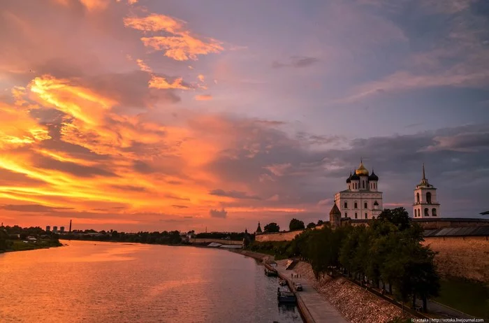 Pskov - My, Pskov, Sunset, River, Beginning photographer, The photo, Travel across Russia, Travels