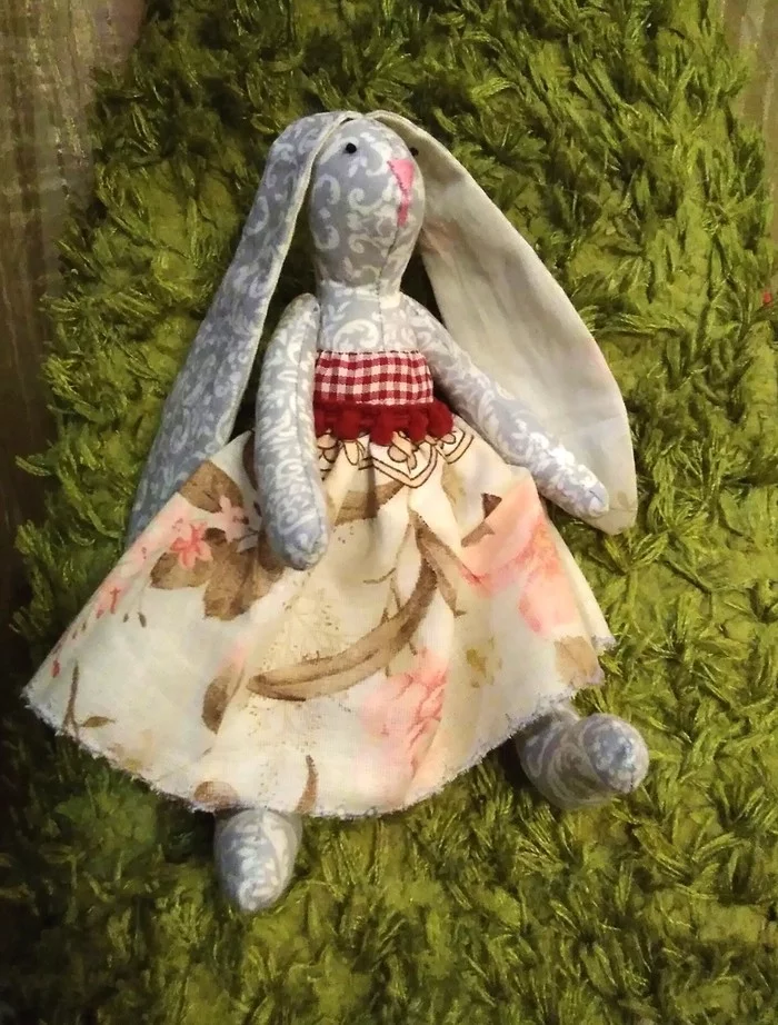 Tilda hare - My, Hare-Tilda, Tilde, Needlework with process, Longpost