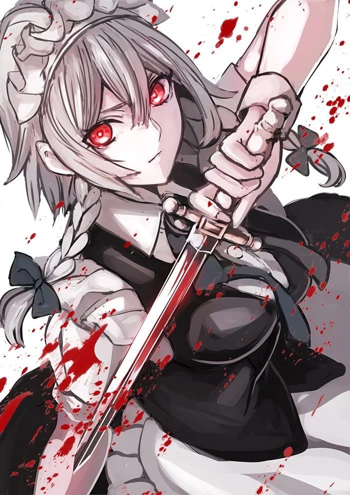 Anime Art - Аниме, Anime Art, Touhou, Izayoi Sakuya