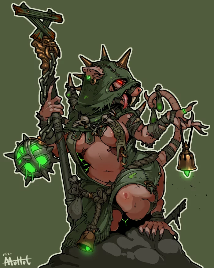 Pestilens breeder \ Clan Pestilens - NSFW, Muhut, Skaven, Warhammer Fantasy Battles, Антро, Арт, Длиннопост