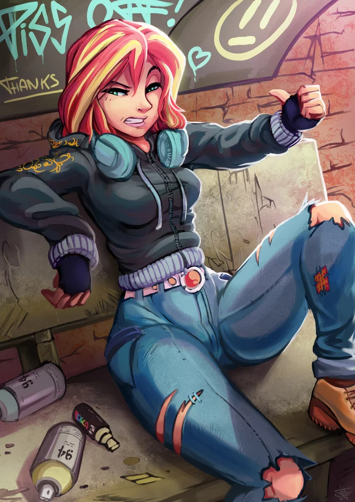 Сансет - My Little Pony, Equestria Girls, Sunset Shimmer, Fidzfox