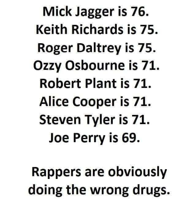 Centenarians - Rock star, Age, Rap, Picture with text