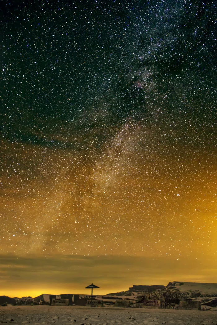 There is only sky, eternal sky... Gumbashi Pass, Karachay-Cherkess Republic - My, Stars, Sky, Night, Winter