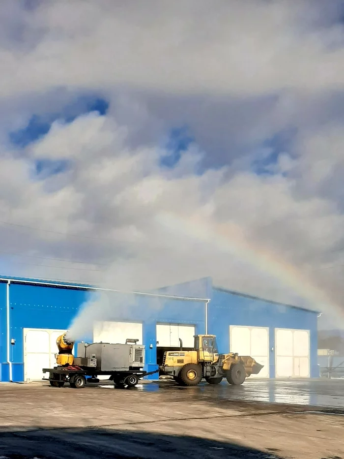 The clouds have arrived :) - My, snow cannon, Photo on sneaker