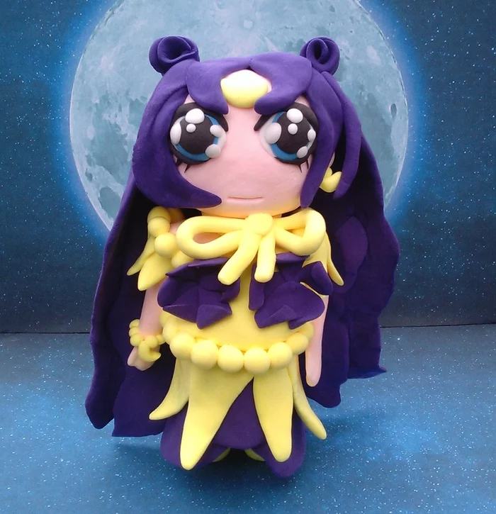 Cat Luna in human form - My, Anime, Creation, With your own hands, Figurines, Doll, Sailor Moon