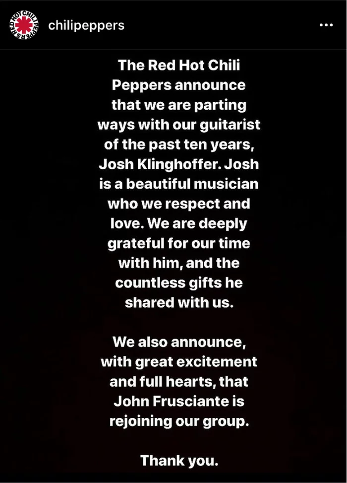 Oh yeah! This happened! - Red hot chili peppers, John Frusciante, Anthony Kiedis, Reunion, Musical group