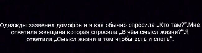 В чём смысл жизни? - Смысл жизни, Домофон