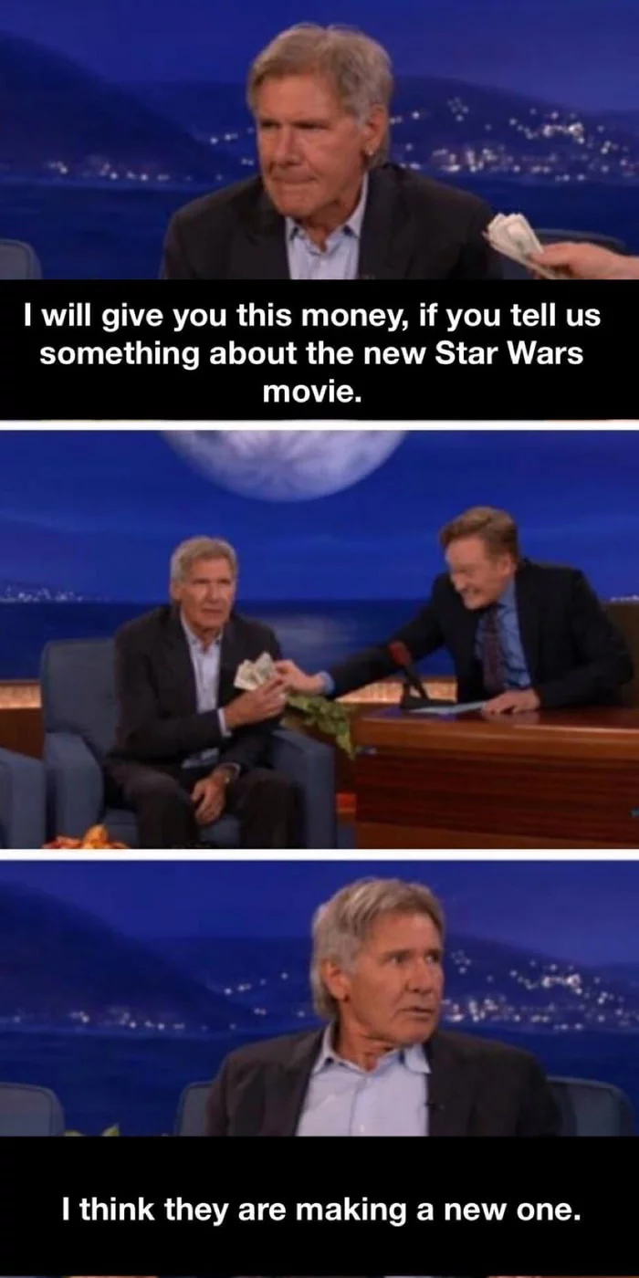 Spoilers without spoilers - , Harrison Ford, Jimmy Fallon, Interview, 9GAG, Star Wars