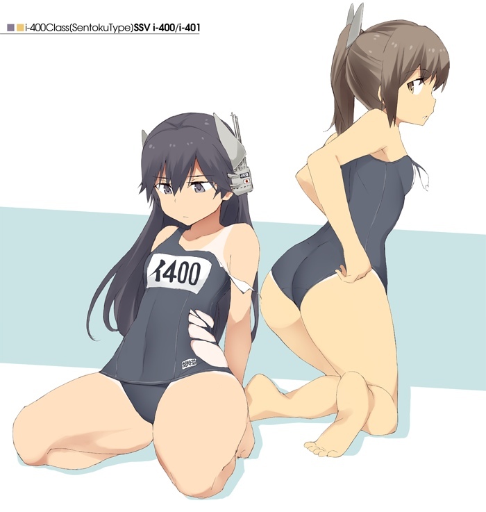 I-400 & I-401 - NSFW, Kantai collection, i-401, Swimsuit, Anime art, Anime, Art