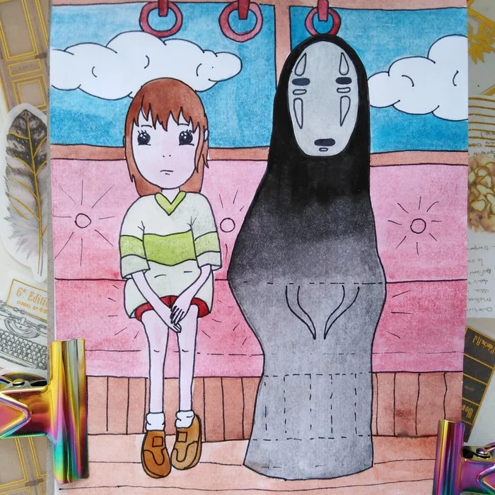 Spirited Away - My, Hayao Miyazaki, Anime, Watercolor, Spirited Away, Drawing, Anime art