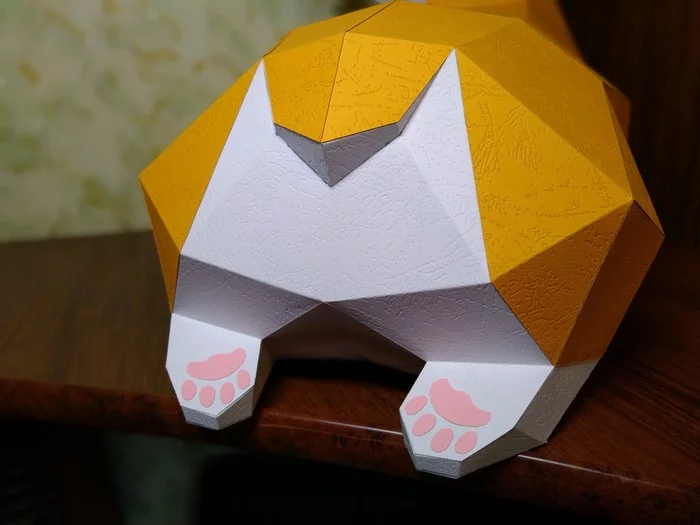 Paper modeling: even more paper models - My, Paper modeling, Papercraft, Needlework without process, Corgi, Doberman, Wall-e, Rat, Longpost