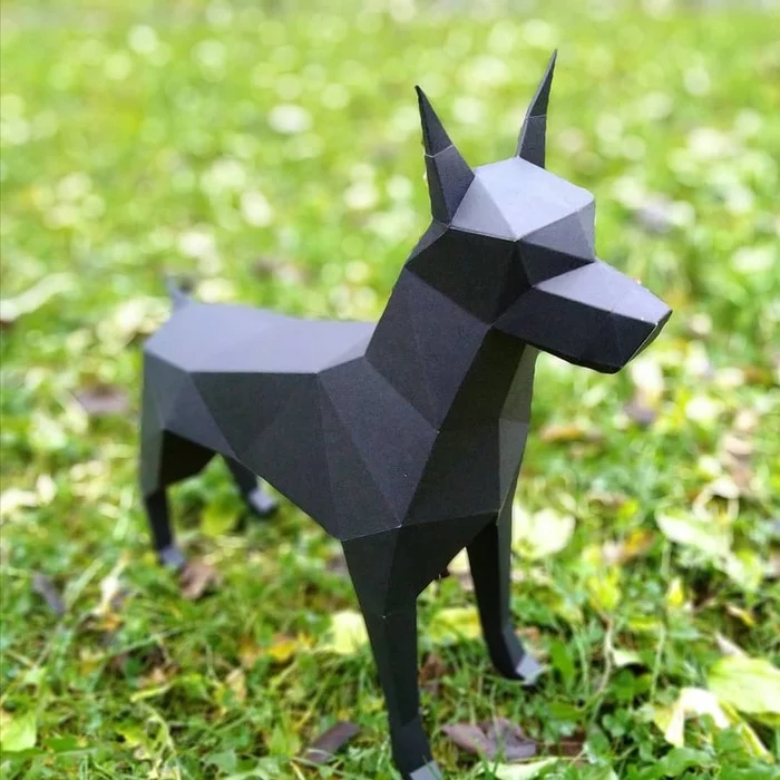 Paper modeling: even more paper models - My, Paper modeling, Papercraft, Needlework without process, Corgi, Doberman, Wall-e, Rat, Longpost