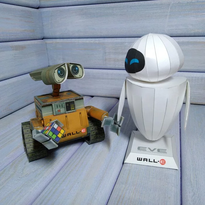 Paper modeling: even more paper models - My, Paper modeling, Papercraft, Needlework without process, Corgi, Doberman, Wall-e, Rat, Longpost