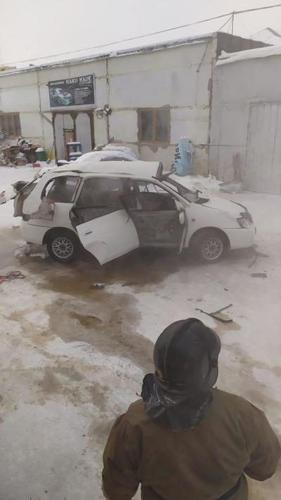 A car gas cylinder exploded in Yakutsk - Gas equipment, Explosion, Auto, Video, Longpost