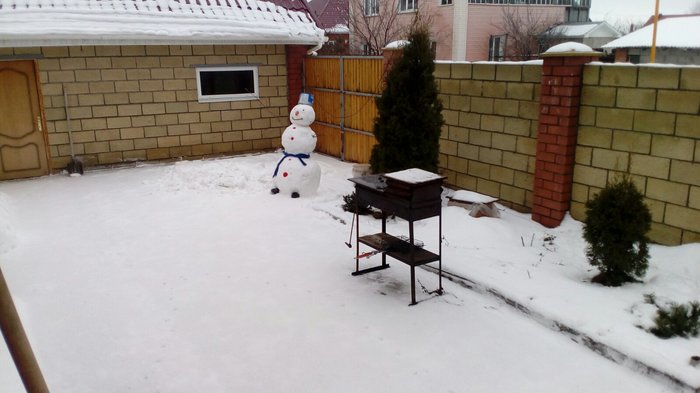 My Snowman - My, snowman, Snow removal, New Year