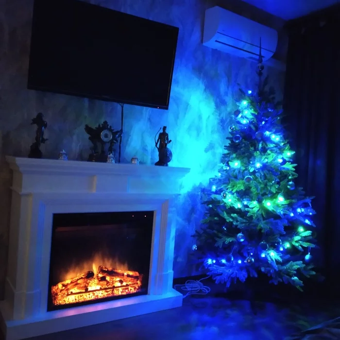 A piece of New Year's mood for you - My, New Year, Fireplace, Christmas trees