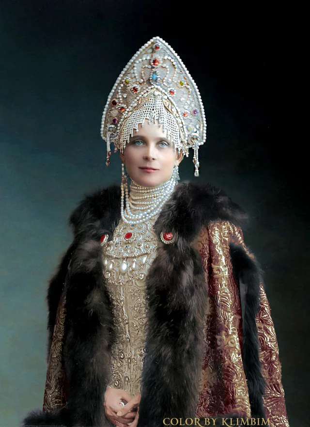 The splendor of the Romanov costume ball in colorized photographs of 1903 - The photo, Historical photo, Costume, Longpost