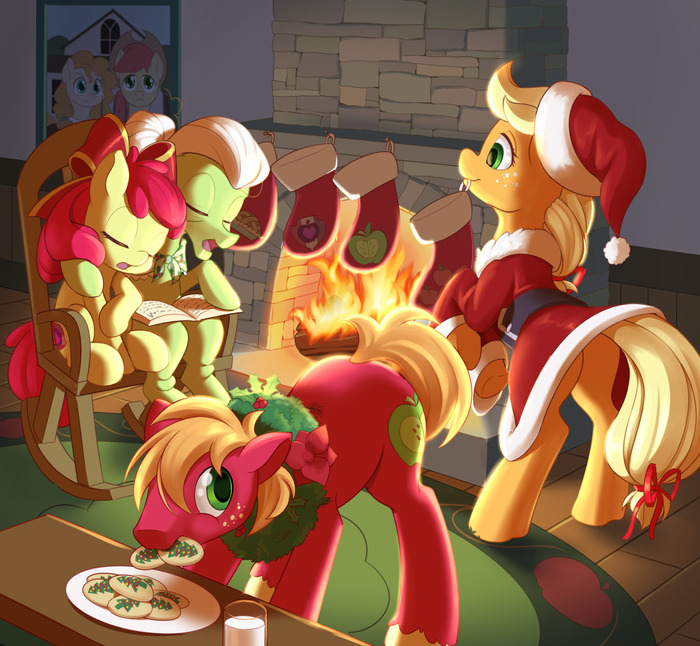   My Little Pony, Ponyart, Applejack, Big Macintosh, Applebloom, Granny Smith, Dstears