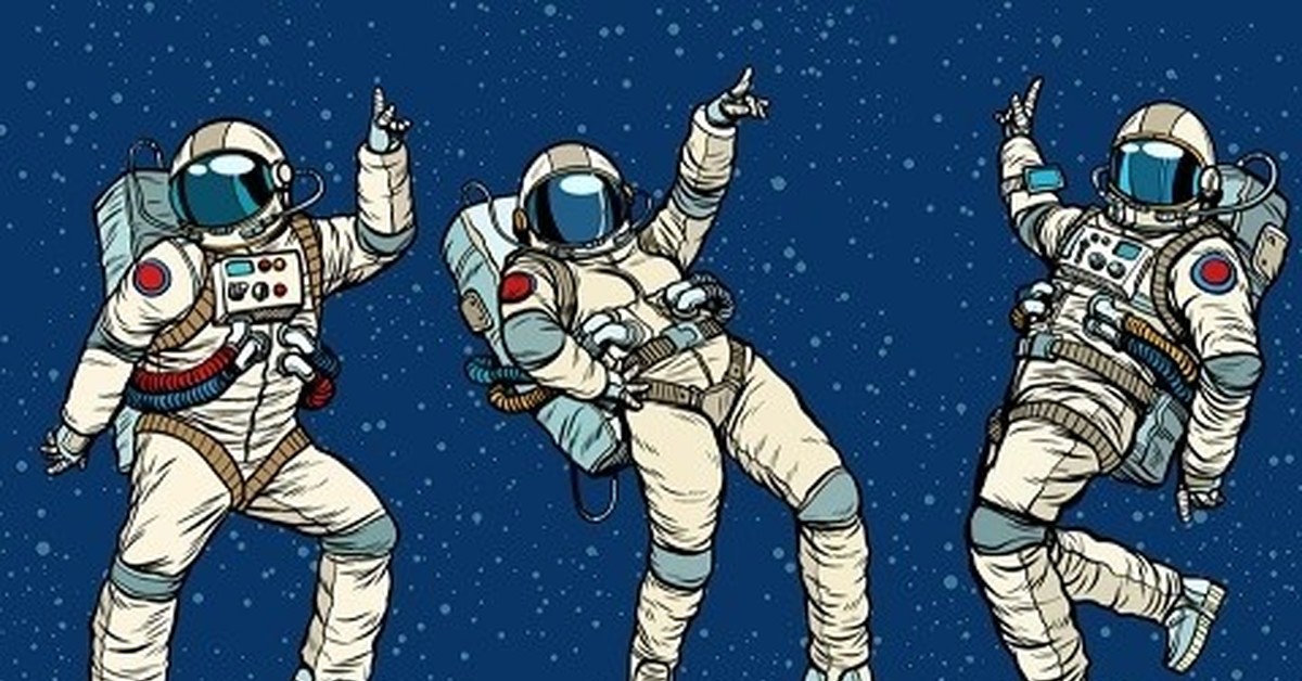 В космосе много песня. Космонавт иллюстрация. Танцующий космонавт. Космонавт танцует. Изображение Космонавта.