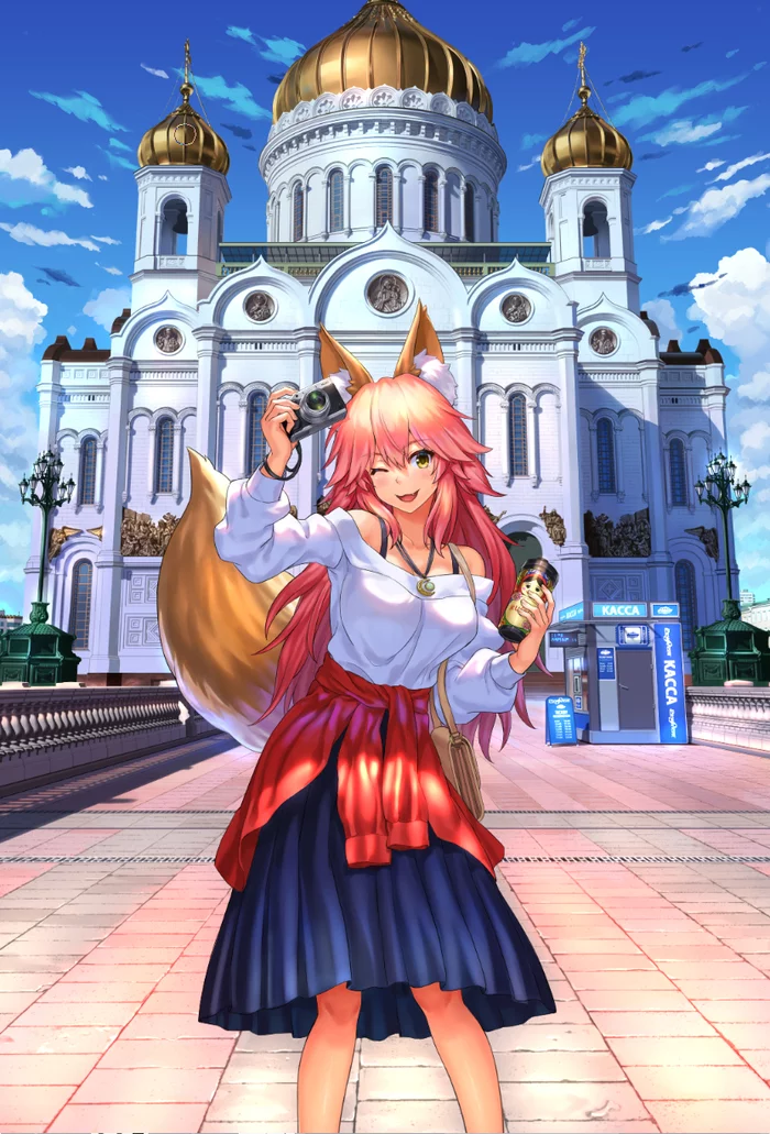 Anime Art - Anime, Anime art, Fate grand order, Tamamo no mae, Longpost, Moscow