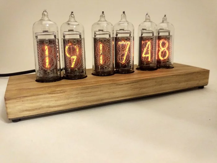 Корпус для часов Nixie clock на ЧПУ станке - Моё, Подарки, Часы, Nixie clock, Стиль, Древесина, Лампа, Длиннопост