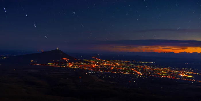 The longest night of the year has begun - My, Night, Stars, Pyatigorsk, Mashuk