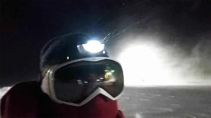 Light snowstorm at the polar station Cape Baranova - Polar Station, Cold, Blizzard, Buran, masked man, Darkness, North, Video, Longpost