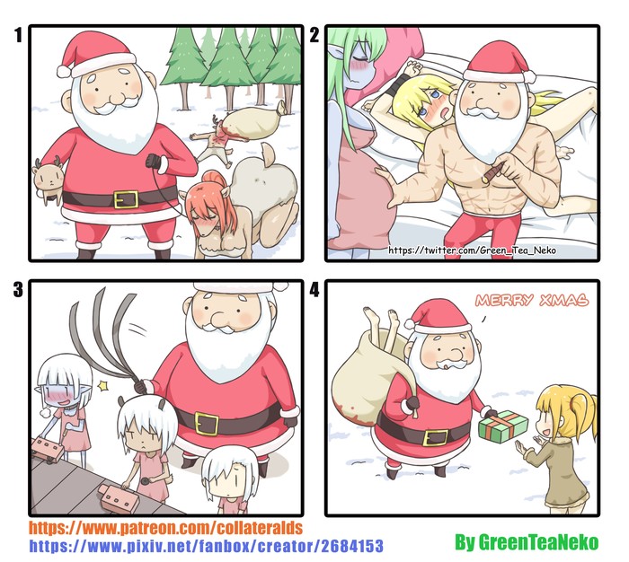 Santa? Satan? GreenTeaNeko, -, , Anime Art