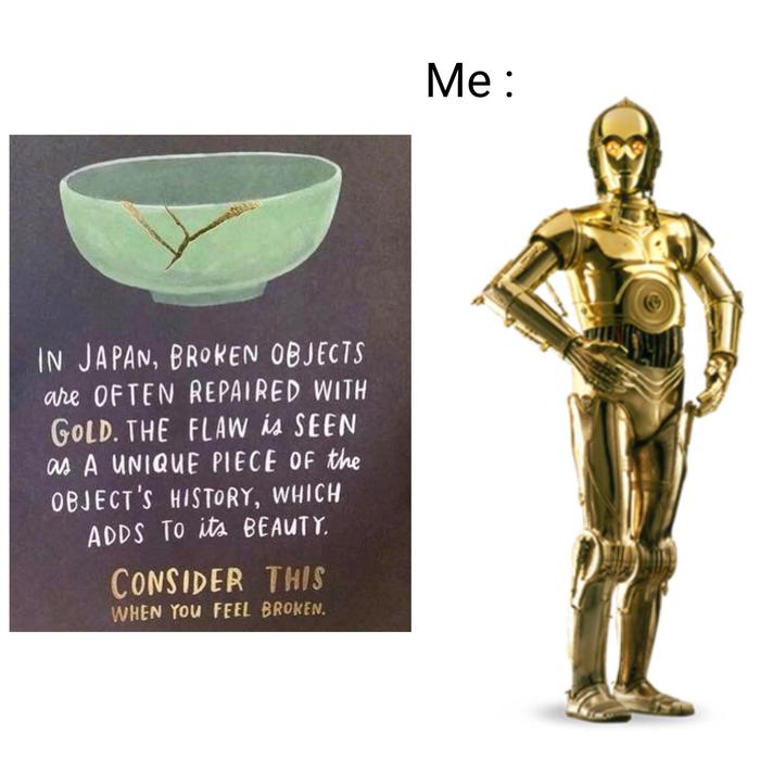 The year will soon be over, ready for the next round? - Japan, Gold, Translation, c-3po, Kintsugi