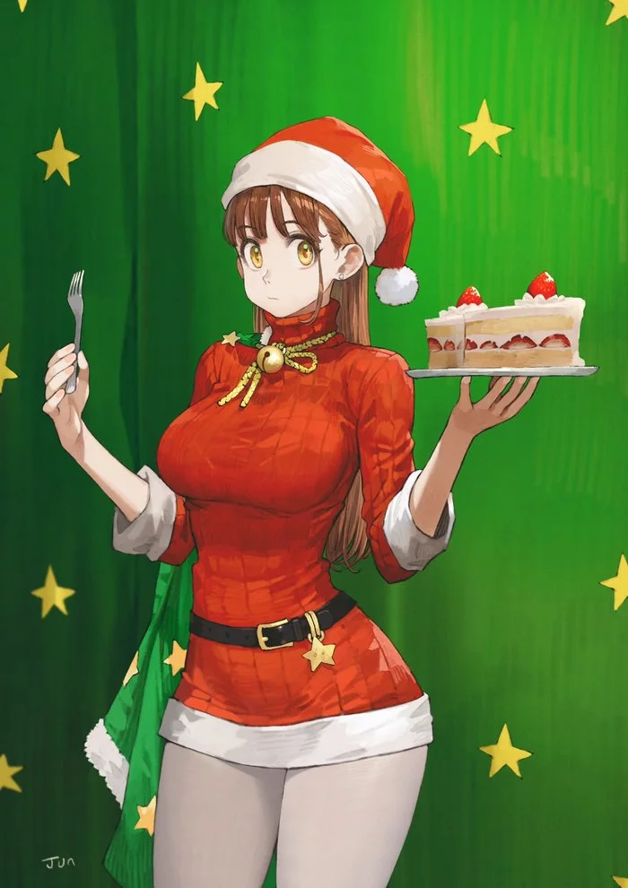 Art - Navigavi, Christmas, Art, Anime art, Longpost