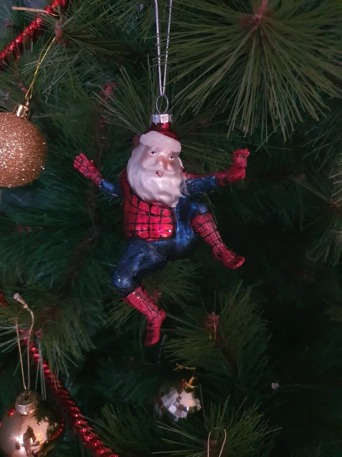 My extraordinary Christmas balls :) - My, Old New Year, Christmas decorations, Christmas tree, Spiderman, Longpost