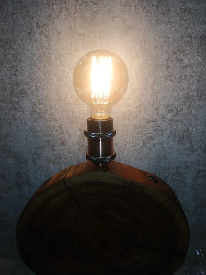 Reading lamp - My, Saw, Karagach, Lamp, Edison's lamp, Desk lamp, Video, Longpost, Needlework with process