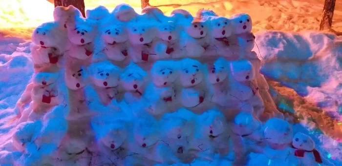 New Year's crap - My, Kripota, snowman, New Year, Longpost