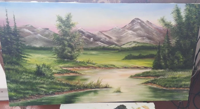 Scenery - My, Landscape, Canvas, Oil painting