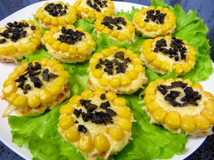 Appetizer - Sunflowers on the festive table - My, Cooking, Recipe, Snack, Menu, Other cuisine, Yummy, Video recipe, Preparation, Video, Longpost