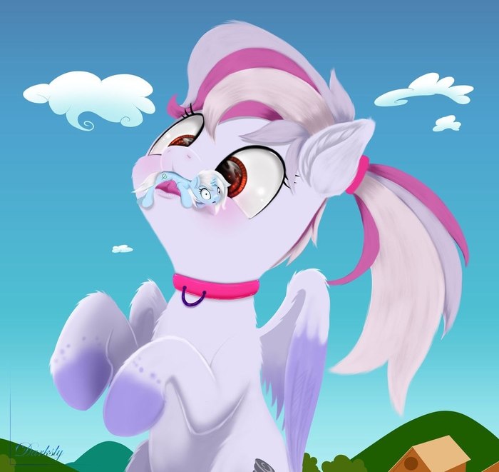 Милая пони поймала другую поняху My Little Pony, Арт, Милота, Original Character