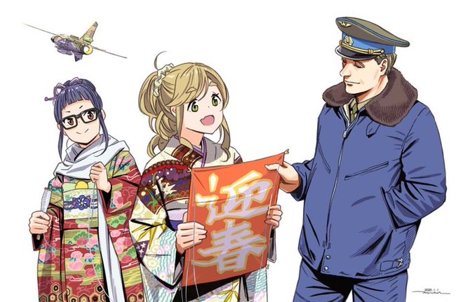 @horikouhorikou поздравляет с Новым годом-2 Twitter, Рисунок, Аниме, Anime Military, Anime Art, Horikouhorikou