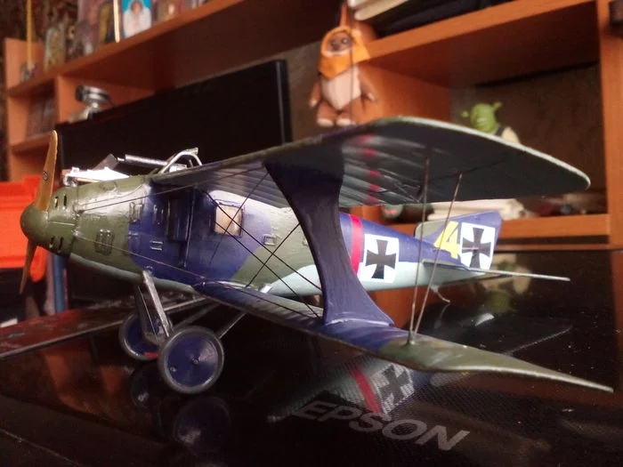 Flying whale. LFG Roland C.IIa Walvis - My, Stand modeling, Prefabricated model, Aircraft modeling, Aviation, World War I, Biplane, Longpost