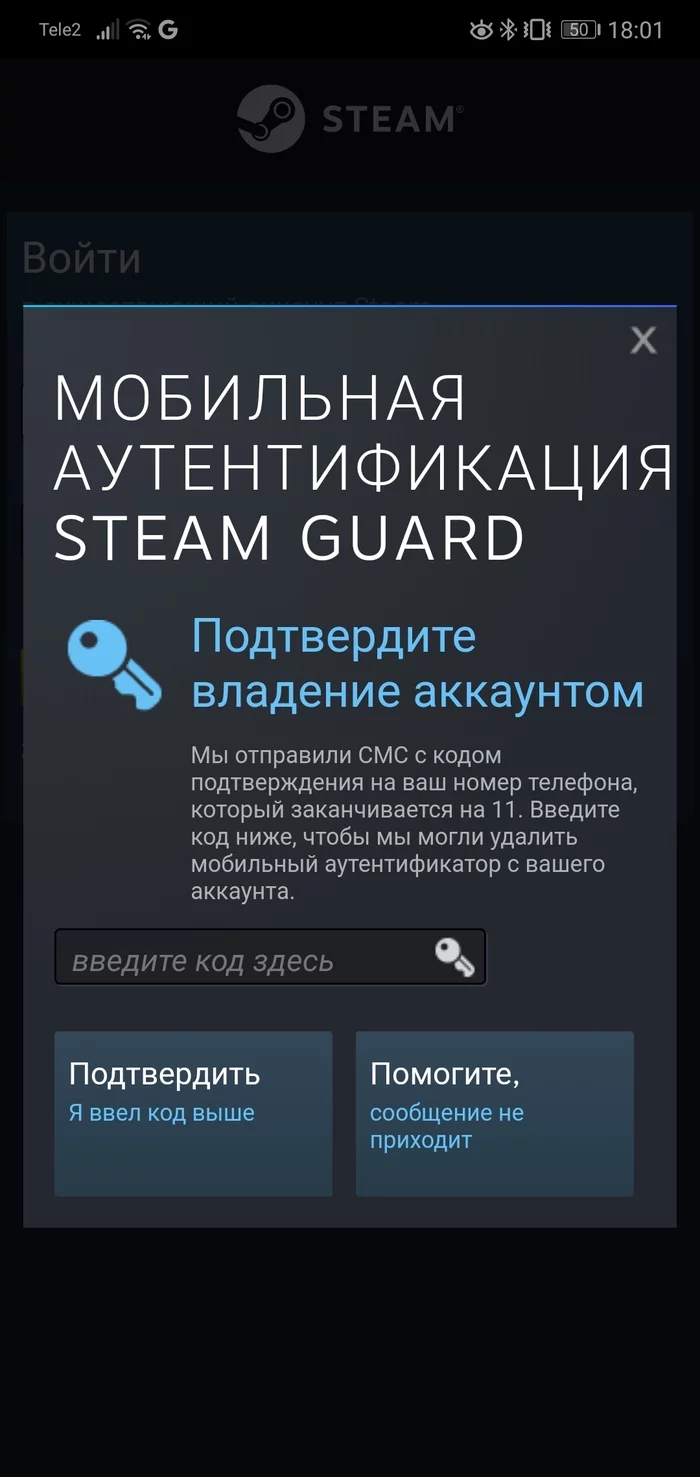 Не приходит смс от steam - Моё, Steam, Теле2, Компьютерная помощь, Длиннопост