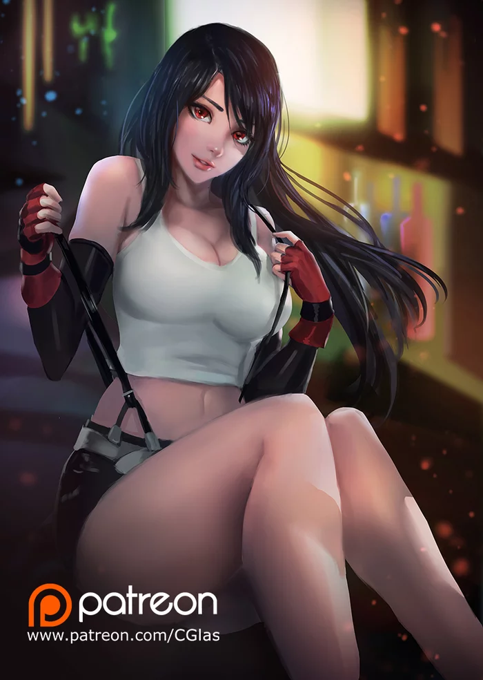 Tifa Lockhart - Tifa Lockhart, Final Fantasy, Anime Art, Аниме, Final Fantasy VII, Игры, Cglas