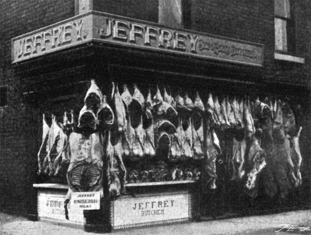 Butcher shop. England 19th century - England, Meat, Story, Vintag ES, Longpost, Butcher shop